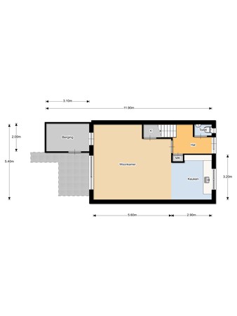 Plattegrond - Bunder 20, 6942 LB Didam 